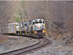 DL train PO-74 approaching Lehigh Summit, eastbound